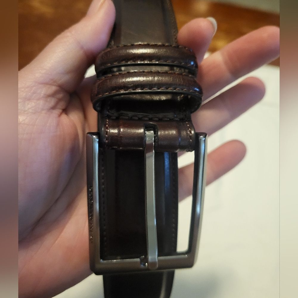 Donald J. Trump Bundle Brown 2 Genuine Leather Belts, Waist 36 - Picture 2 of 16